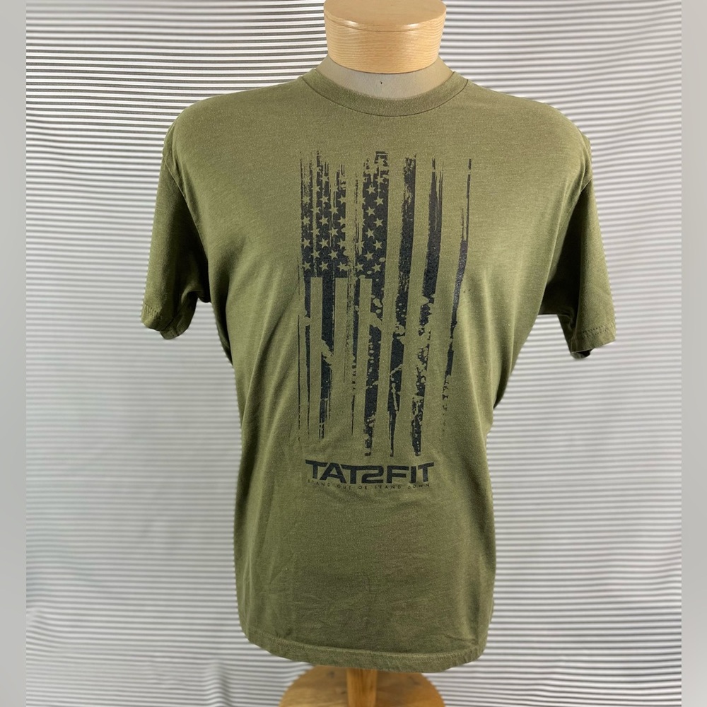 Army Green American Flag Tee